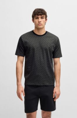 Camiseta de pijama en algod&oacute;n con detalle de la marca estampado, Fantas&iacute;a