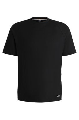 Cotton-terry T-shirt with contrast side panels