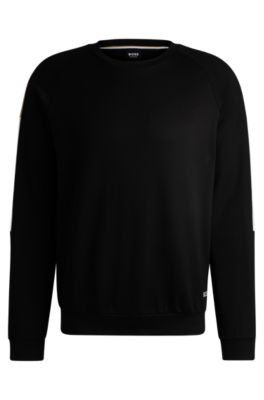 BOSS - Regular-fit sweatshirt in cotton terry with contrast