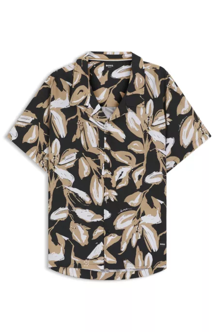 Regular-fit shirt with all-over print