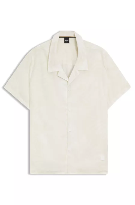 Regular-fit shirt with all-over print