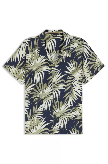 Regular-fit shirt with all-over print