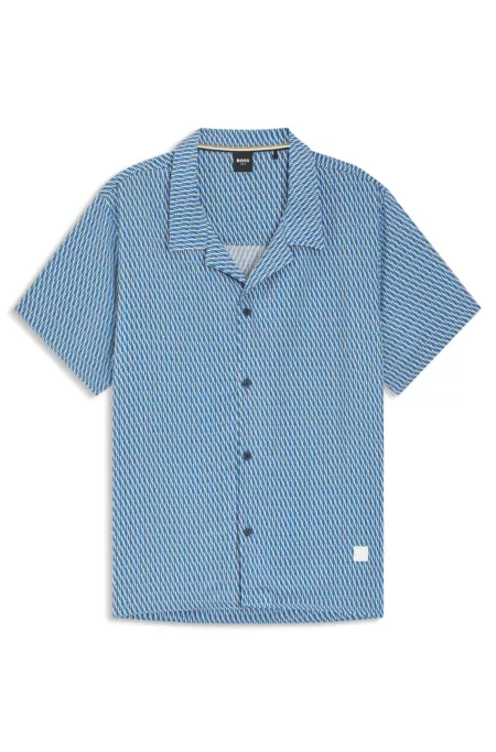 Regular-fit shirt with all-over print