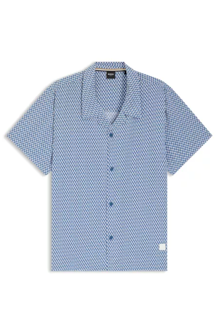 Regular-fit shirt with all-over print
