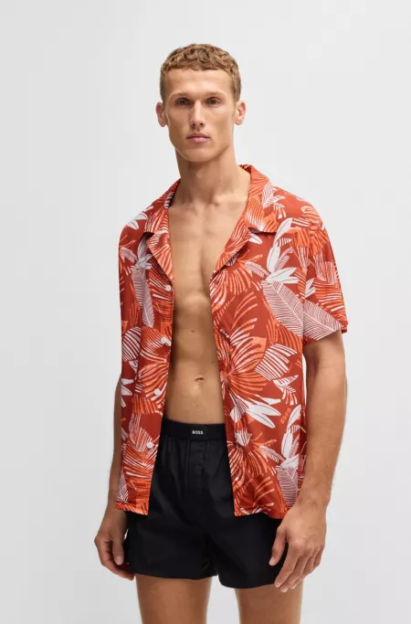 Regular-fit shirt with all-over print