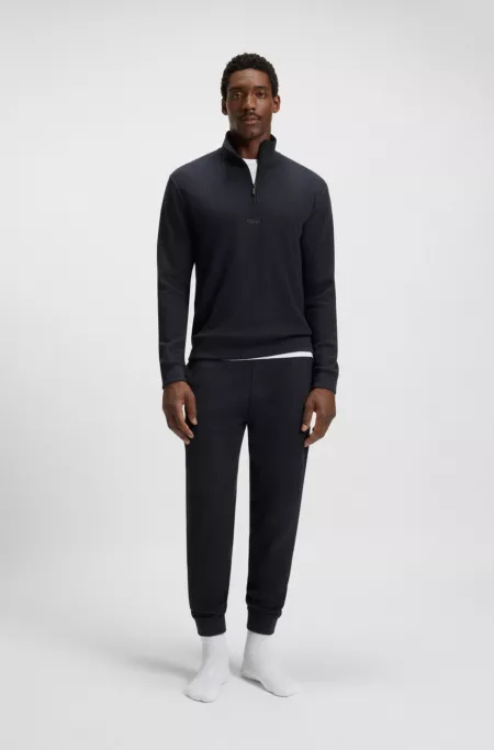 Cotton tracksuit bottoms with embroidered logo