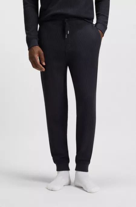 Cotton tracksuit bottoms with embroidered logo