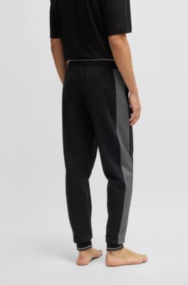Tracksuit bottoms with contrast piping, Black