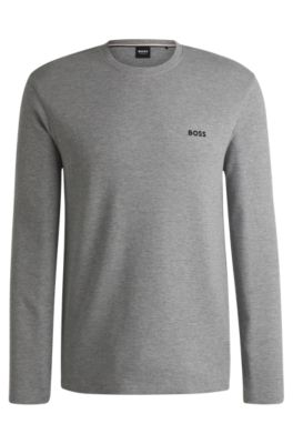 レディースファッション BOSS Mens Identity Long Sleeve Lounge T-Shirt, Grey, XXL BOSS Mens Identity Long Sleeve Lounge T-Shirt Pajama Top