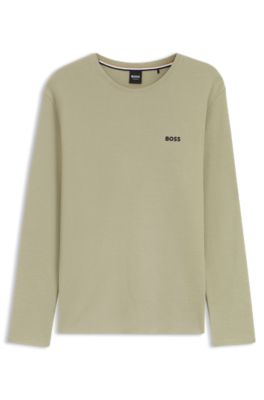 Ottoman pajama T-shirt with embroidered logo, Light Green