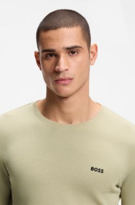 Ottoman pajama T-shirt with embroidered logo, Light Green