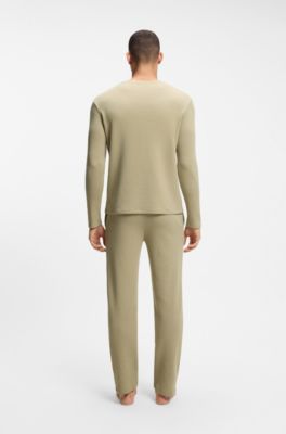 Camiseta de pijama con estructura otomana y logo bordado, Cal