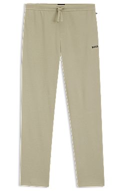 Pantalones de pijama de algodón con logo bordado