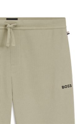 Pantalones de pijama de algod&oacute;n con logo bordado, Cal