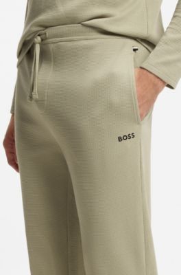 Pantalones de pijama de algod&oacute;n con logo bordado, Cal