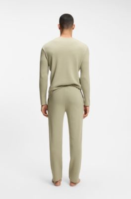 Pantalones de pijama de algod&oacute;n con logo bordado, Cal