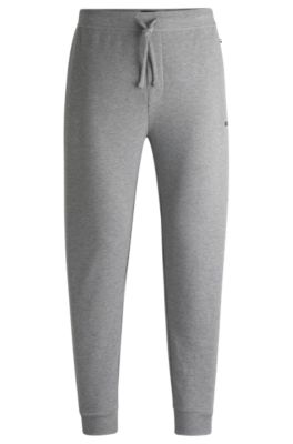 Waffle-structure pyjama bottoms in a cotton blend, Grey
