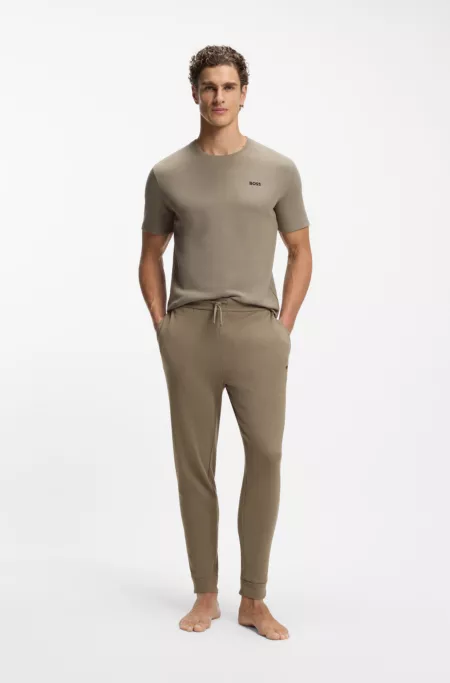 Waffle-structure pyjama bottoms in a cotton blend