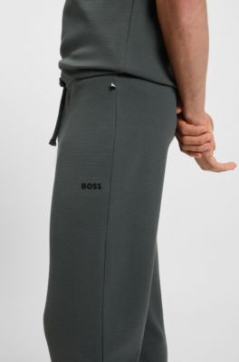 Pantalones de pijama de algod&oacute;n con estructura de rejilla, Cal