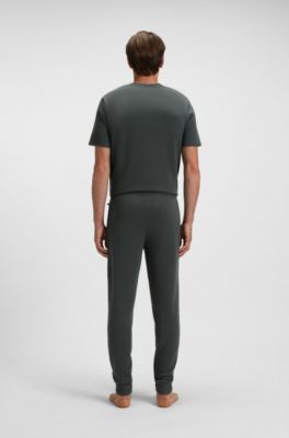 Pantalones de pijama de algod&oacute;n con estructura de rejilla, Cal