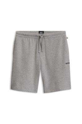 Shorts de pijama con estructura de rejilla, Gris