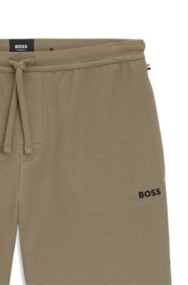 Waffle pajama shorts, Light Brown
