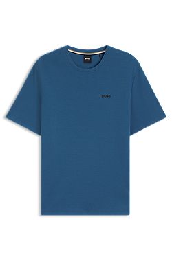 Cotton-blend pajama T-shirt with embroidered logo