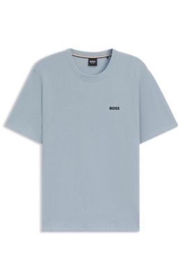 BOSS - Pajama T-shirt with embroidered logo - Light Blue