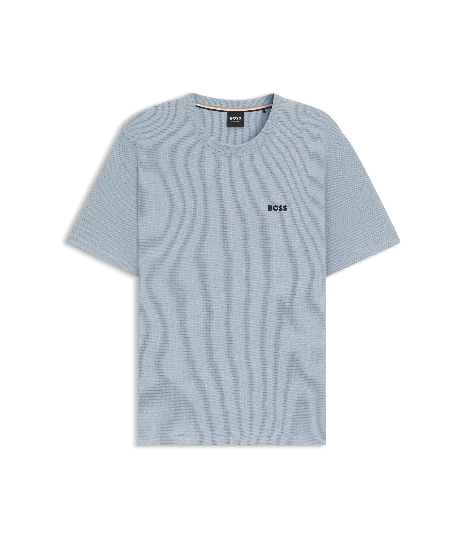BOSS - Embroidered-logo pyjama T-shirt in a cotton blend
