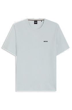 Cotton-blend pajama T-shirt with embroidered logo