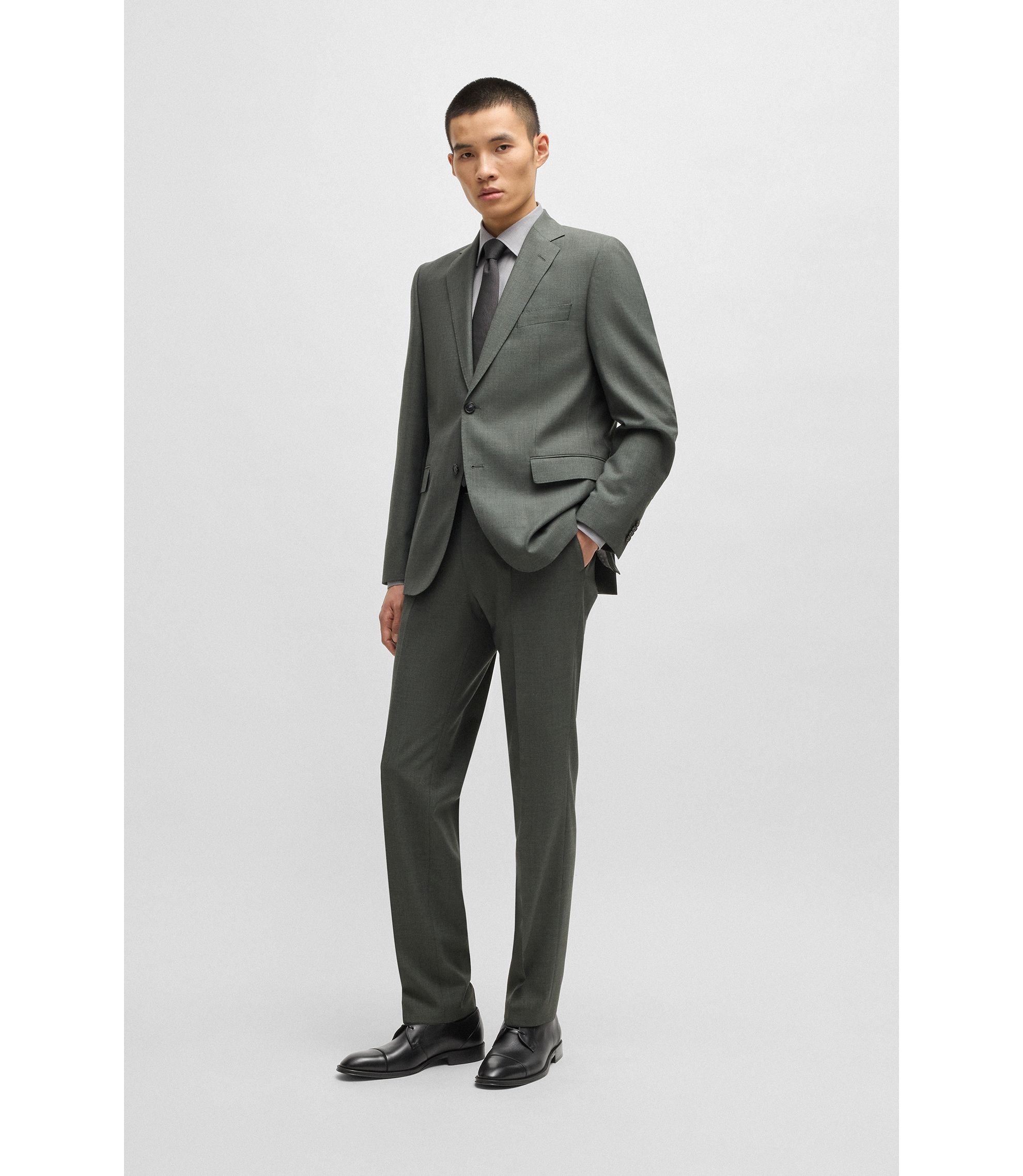 BOSS - Cap-toe Derby shoes in leather - Black