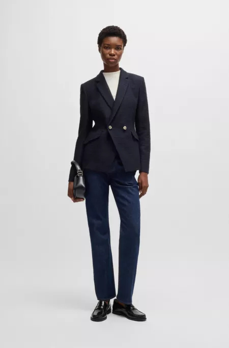 Slim-fit blazer in tweed