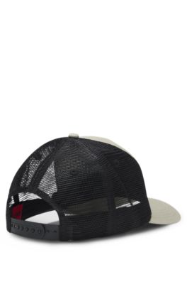 Mesh-panel cap in cotton twill, Light Green