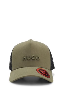 Mesh-panel cap in cotton twill, Light Green