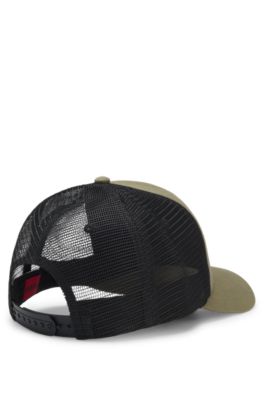 Mesh-panel cap in cotton twill, Light Green