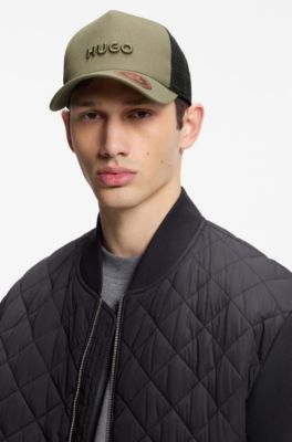 Mesh-panel cap in cotton twill, Light Green