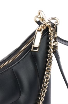 Quilted hobo bag with Double B monogram, Black