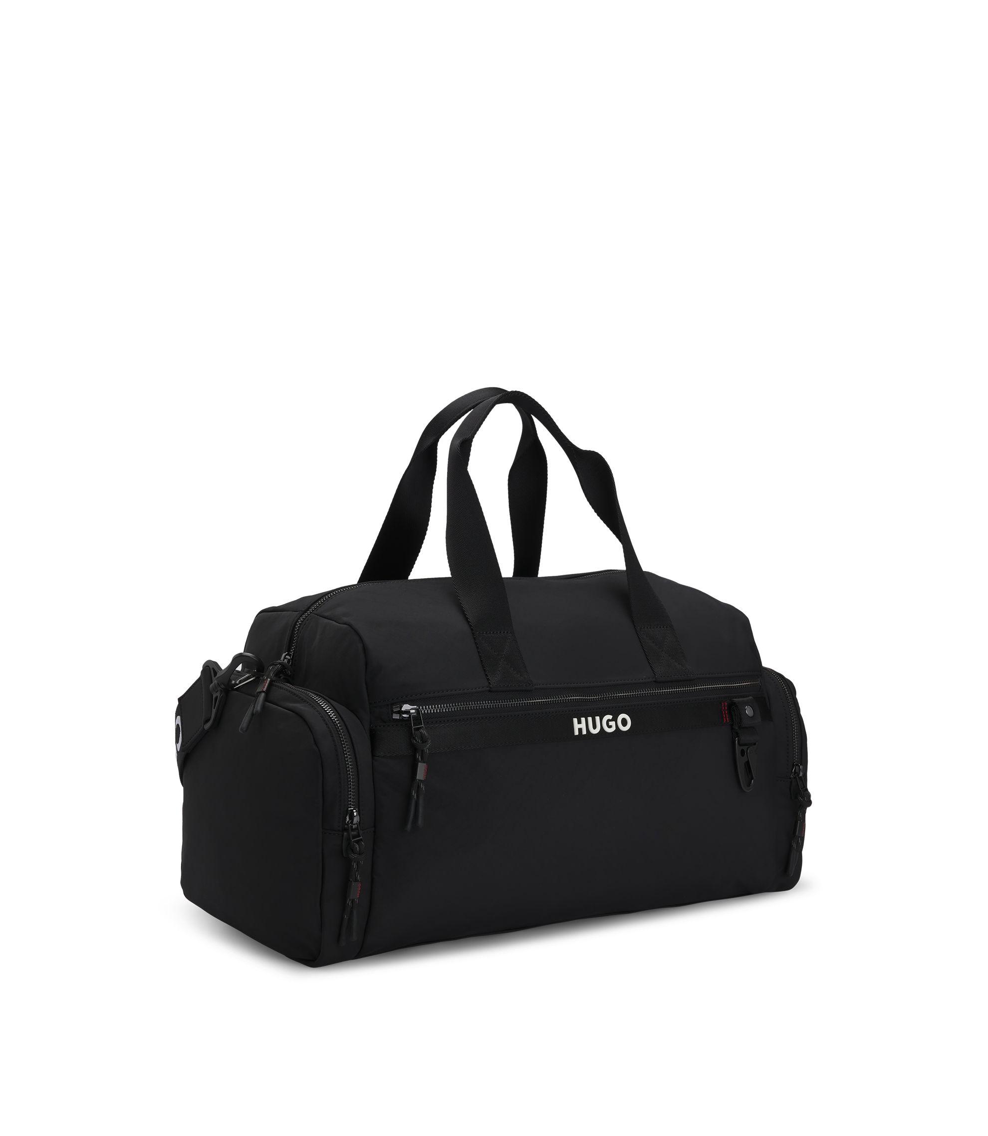 HUGO Sac de voyage à bandoulière logotée et logo contrastant Noir
