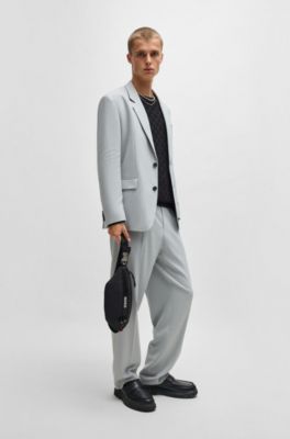 Sac ceinture avec logo contrastant et bandouli&egrave;re ajustable, Noir