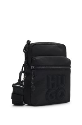 Reporter bag with stacked logo, Black