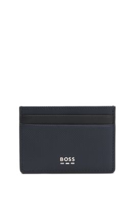 [フェネック]25SS★REVER CARD HOLDER - BLACK Black Leather Zip Top Card Holder By Yoshi