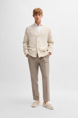 Suede penny loafers with rubber sole, White