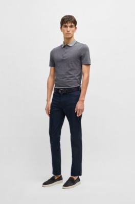 Mocasines con antifaz de ante con suela de goma, Azul oscuro