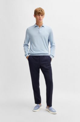 Suede penny loafers with rubber sole, Light Blue