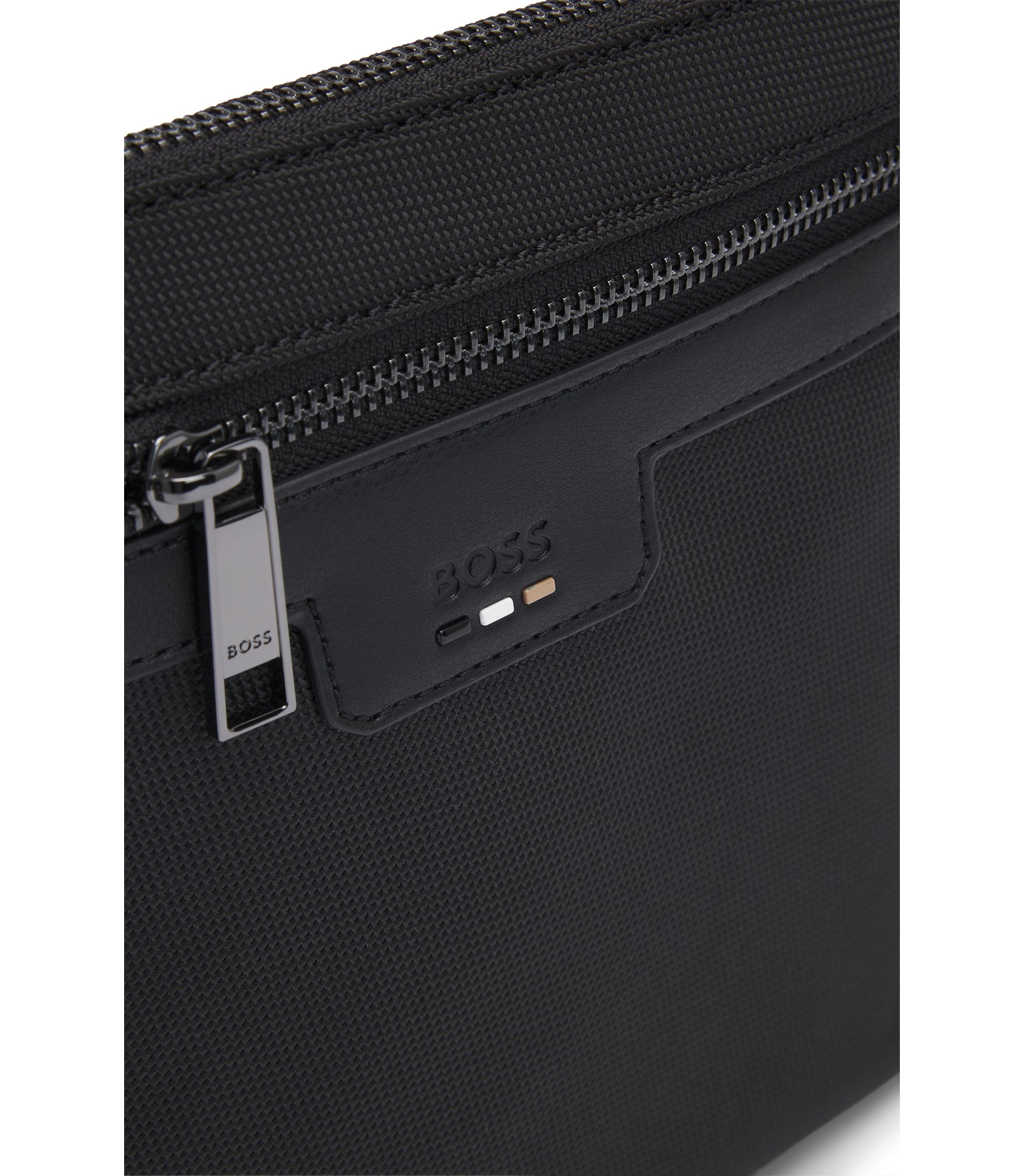 BOSS - Structured envelope bag with signature trims - Black