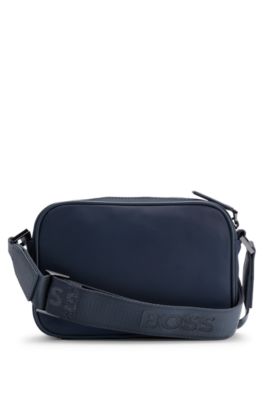 Crossbody bag with Double B monogram, Blue