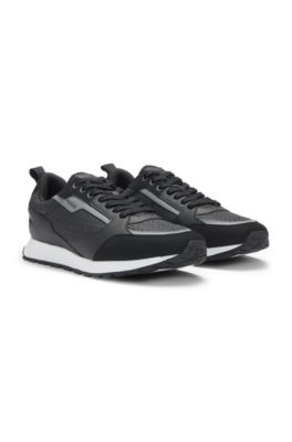 スニーカー HUGO Mixed-material lace-up trainers with monogrammed upper HUGO - Mixed-material lace-up trainers with monogrammed