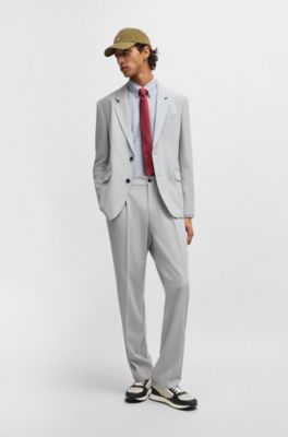 Mixed-material trainers with ripstop and faux leather, Light Beige