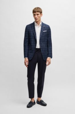 Grained-leather moccasins with driver sole, Dark Blue