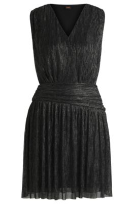 Hugo Boss■Wrap dress■リブ編み BOSS - Wrap-front dress in knitted jersey - Patterned